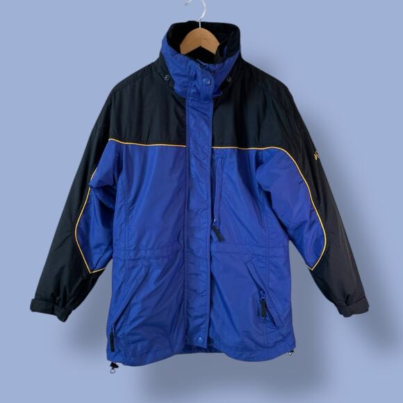 VTG 90s COLUMBIA SPORTSWEAR Women's Full Zip Boulder Ridge Jacket Blue Small - Picture 15 of 16